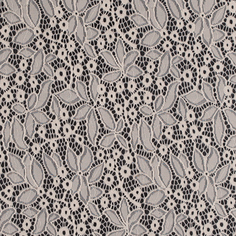 Stretch Lace - Off-White Floral - Katerina Collection