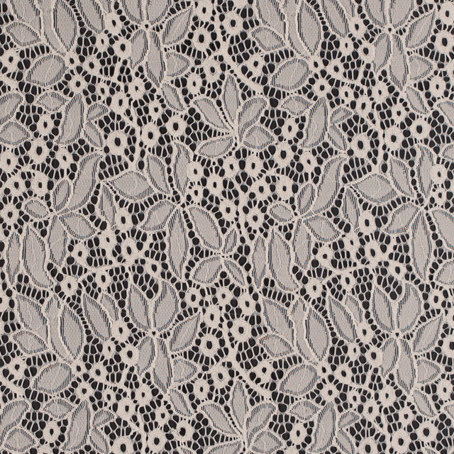 Stretch Lace - Off-White Floral - Katerina Collection