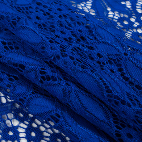 Stretch Lace - Royal Blue Floral - Katerina Collection
