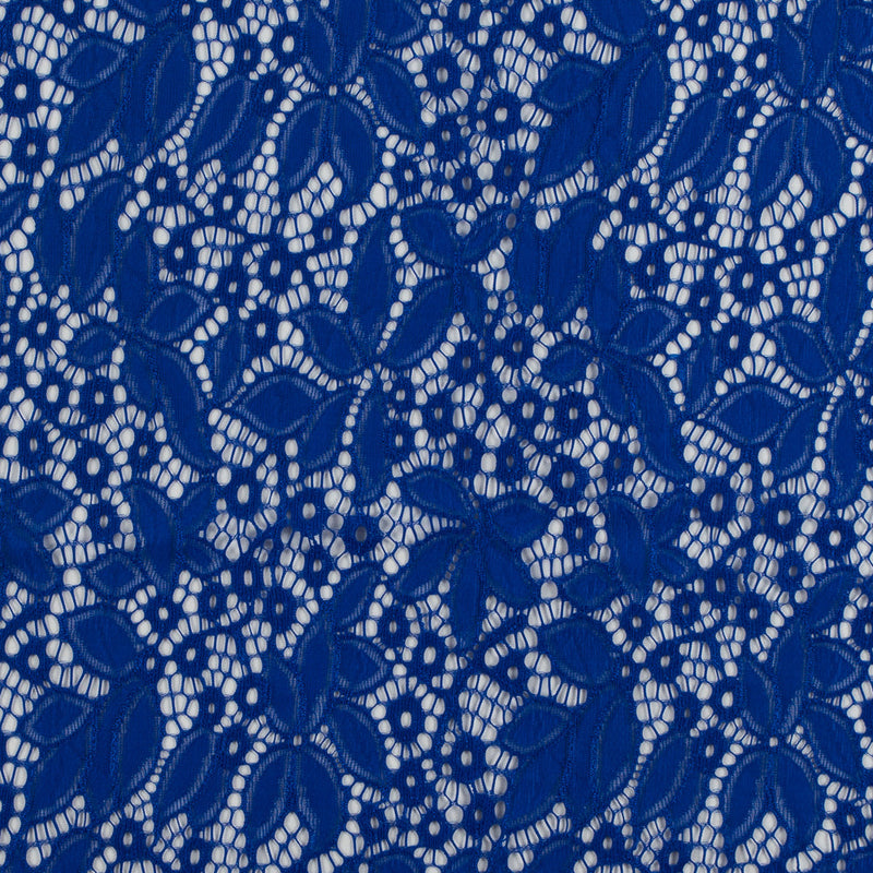 Stretch Lace - Royal Blue Floral - Katerina Collection