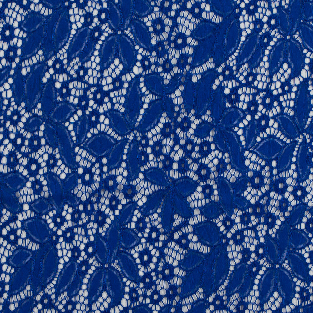 Stretch Lace - Royal Blue Floral - Katerina Collection