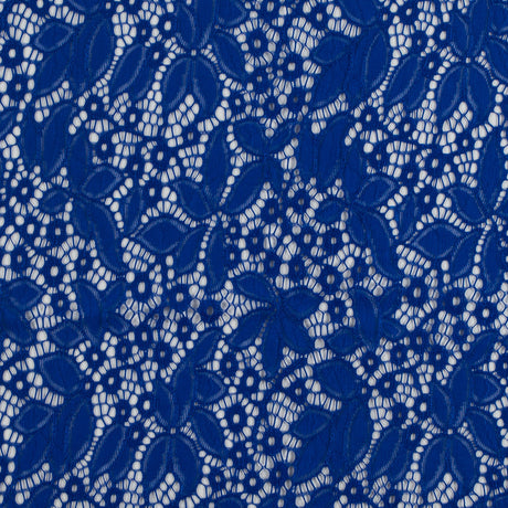 Stretch Lace - Royal Blue Floral - Katerina Collection