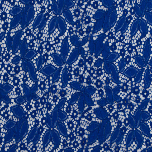 Stretch Lace - Royal Blue Floral - Katerina Collection