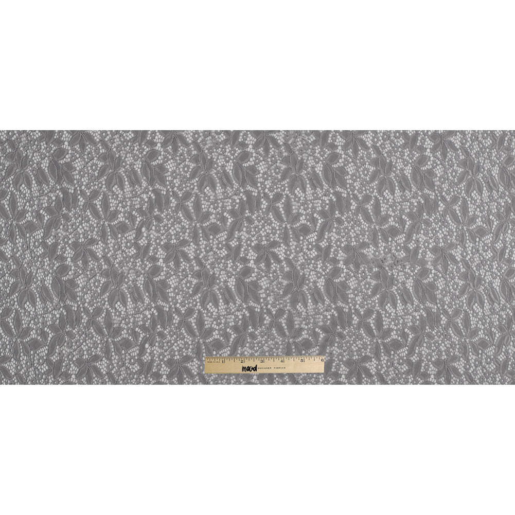 Stretch Lace - Gray Floral - Katerina Collection
