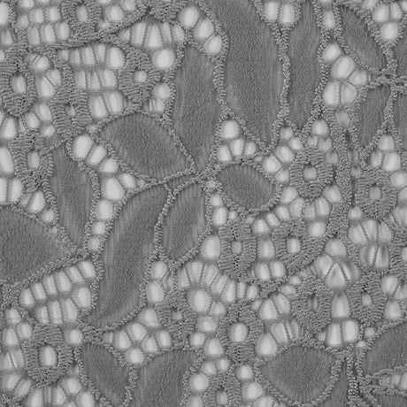 Stretch Lace - Gray Floral - Katerina Collection