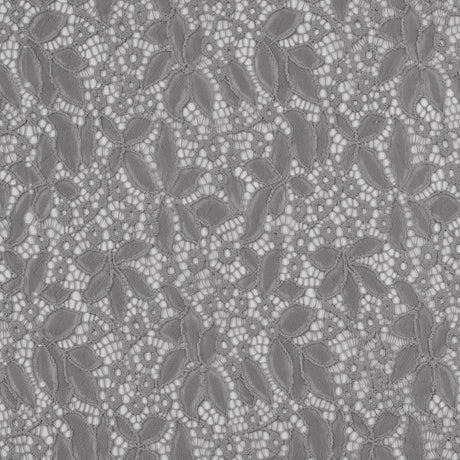 Stretch Lace - Gray Floral - Katerina Collection