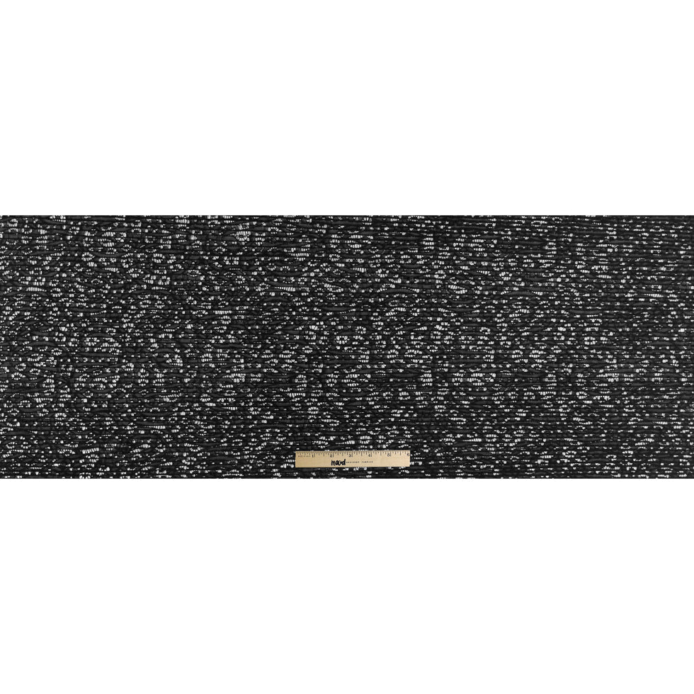 Black Novelty Lace w/ Knife Pleats