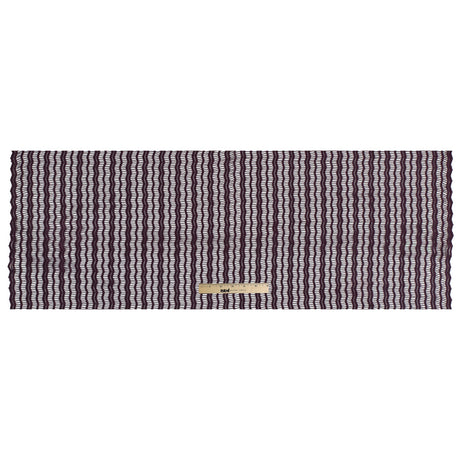 Guipure Lace with Finished Edges - Plum Novelty Stripes