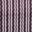 Guipure Lace with Finished Edges - Plum Novelty Stripes
