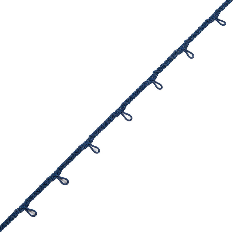 Blue Button Loop Braid - 0.625"
