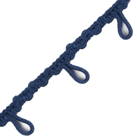 Blue Button Loop Braid - 0.625"