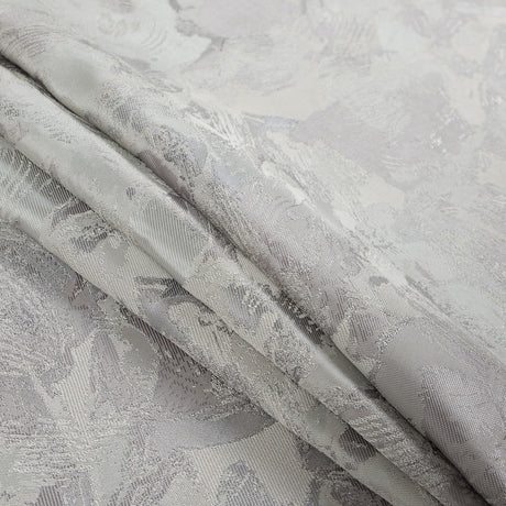 Metallic Silver/Gray Abstract Jacquard/Brocade