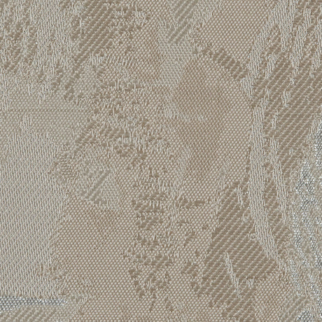 Metallic Silver/Cream Abstract Jacquard/Brocade