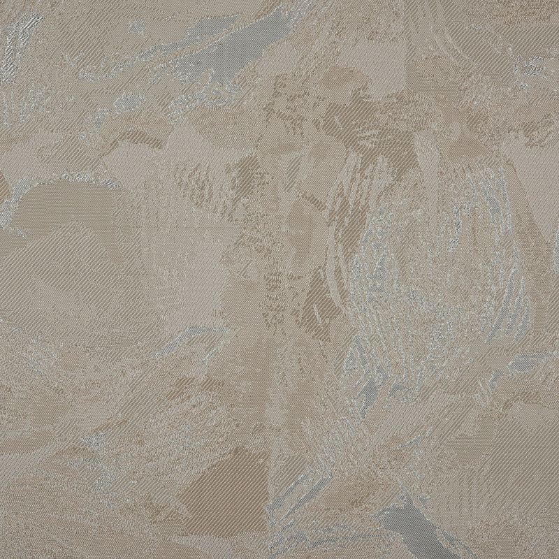Metallic Silver/Cream Abstract Jacquard/Brocade