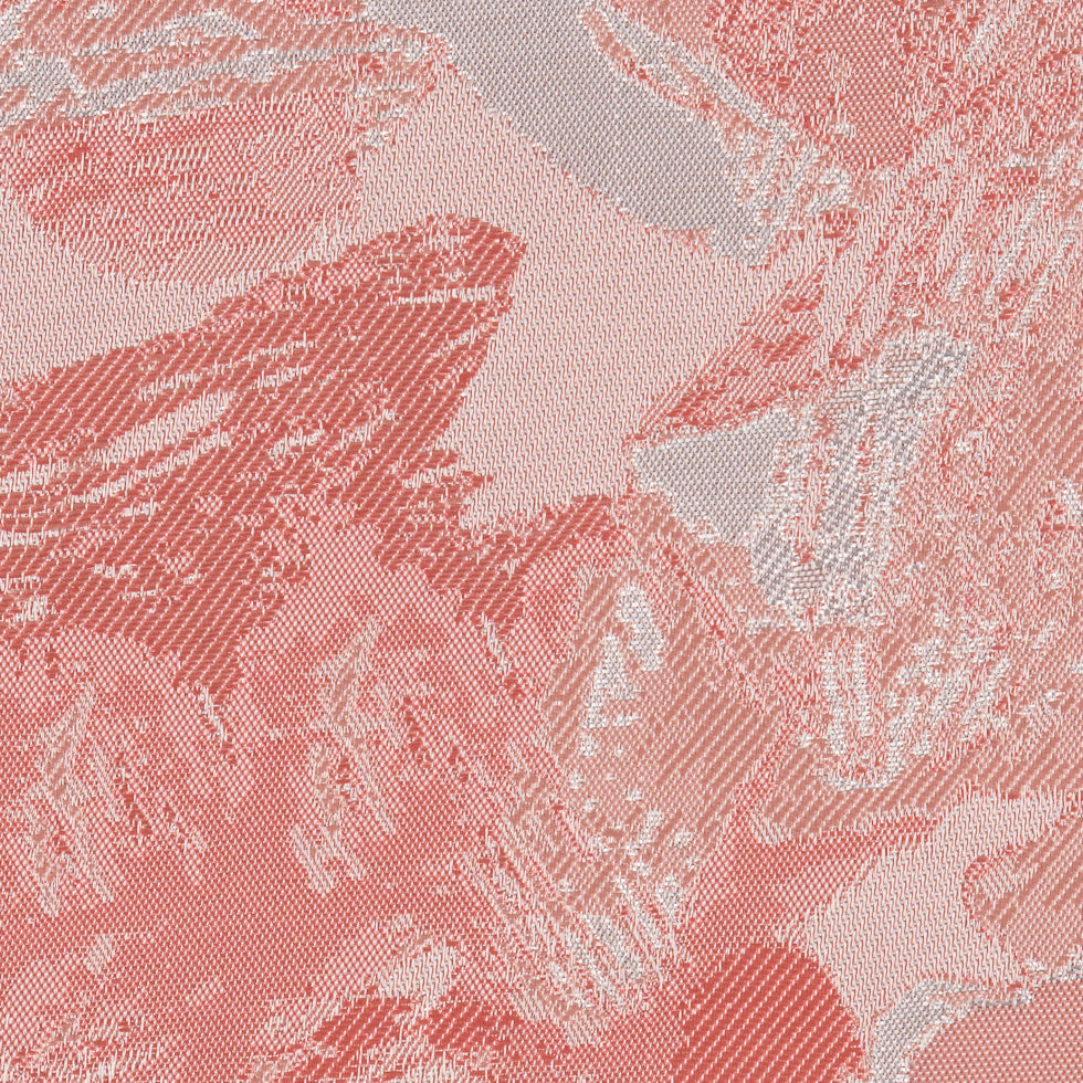Metallic Silver/Pink Abstract Jacquard/Brocade