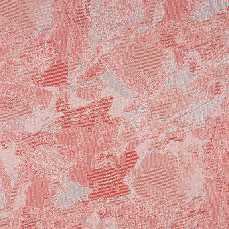 Metallic Silver/Pink Abstract Jacquard/Brocade