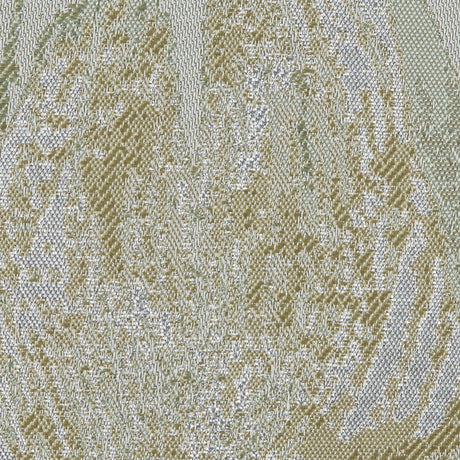 Metallic Silver/Green Abstract Jacquard/Brocade
