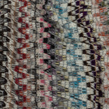 Italian Purple, Brown and White Multicolor Soft Flamestitch Wool Knit