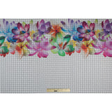 Italian Rainbow Floral Printed Novelty Geometric Laser-Cut Panel