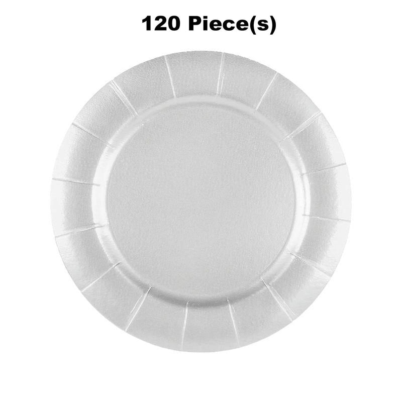 120 Pieces White Round Paper Charger Plates 13" Disposable Party Plates