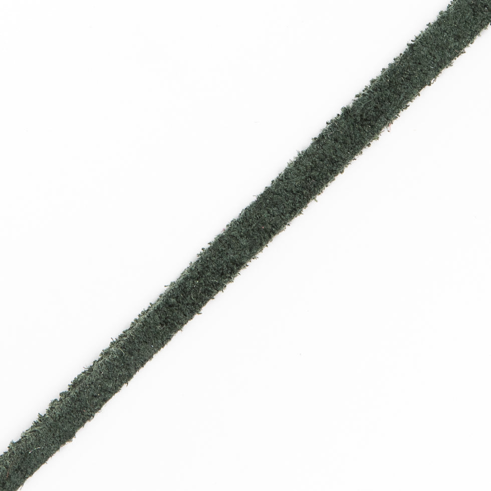 Hunter Green Suede Cord - 0.125"