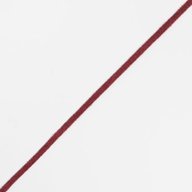 Burnt Red Suede Cord - 3 x 1.5 mm