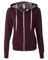 Independent Trading Co. Unisex Heathered French Terry Full-Zip Hooded Sweatshirt