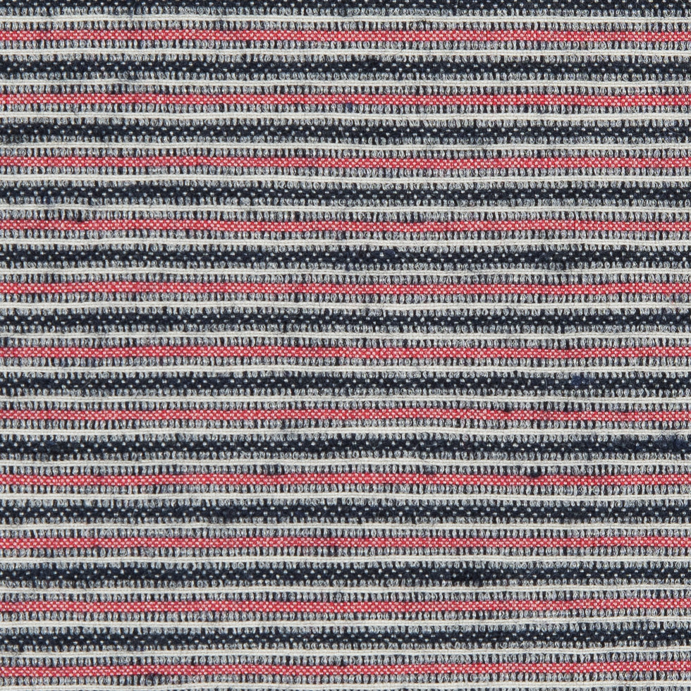 Red/Black/White Raised Stripes on a Stretch Cotton Woven