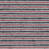 Red/Black/White Raised Stripes on a Stretch Cotton Woven