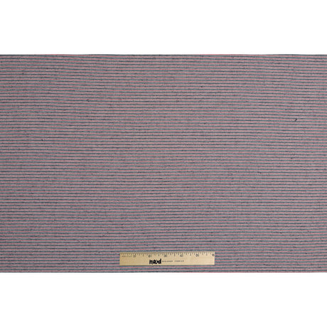 Red/Black/White Raised Stripes on a Stretch Cotton Woven