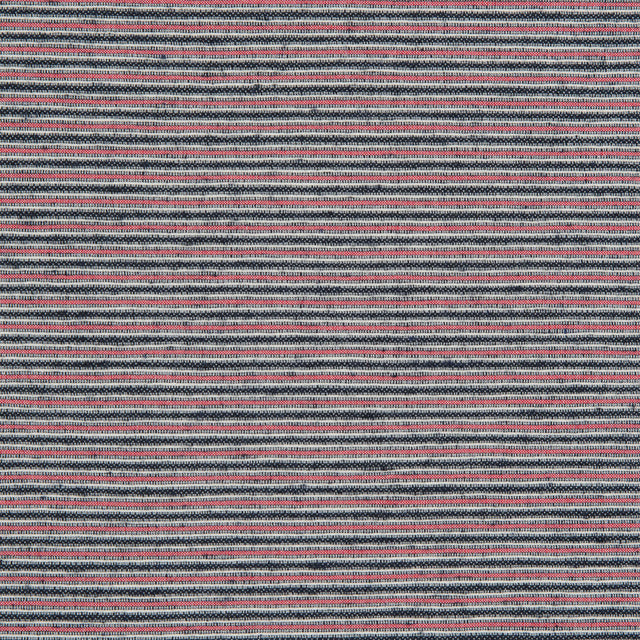 Red/Black/White Raised Stripes on a Stretch Cotton Woven