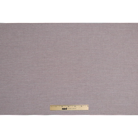 Red/Black/White Raised Shadow Stripes on Stretch Cotton Woven