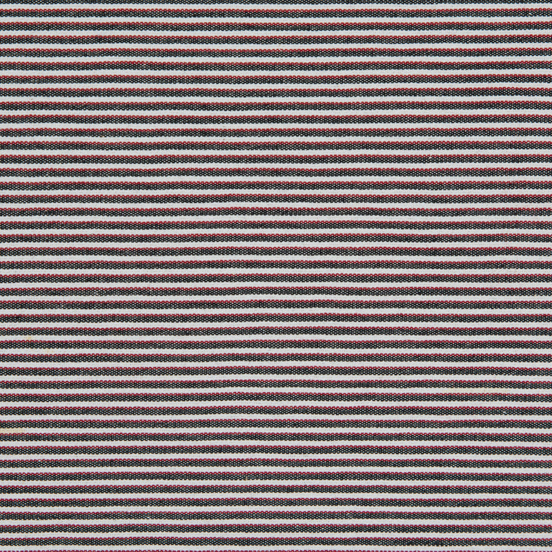 Red/Black/White Raised Shadow Stripes on Stretch Cotton Woven