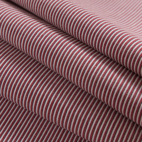 Red/Blue/White Raised Shadow Stripes on Stretch Cotton Woven