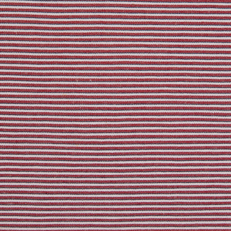 Red/Blue/White Raised Shadow Stripes on Stretch Cotton Woven