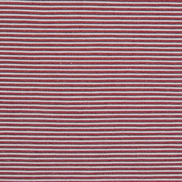 Red/Blue/White Raised Shadow Stripes on Stretch Cotton Woven