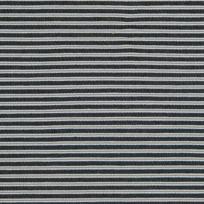 Black/White/Gray Striped Stretch Cotton Woven