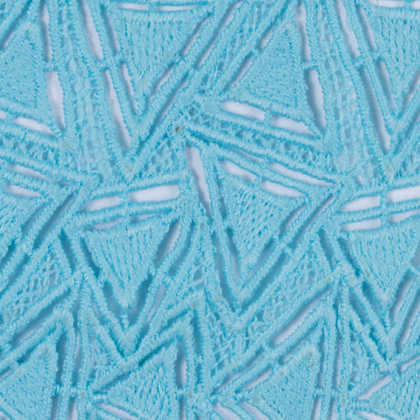Light Turquoise Geometric Venise Lace Trim - 3.25"