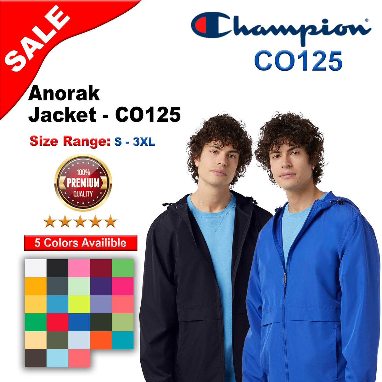Champion® Full-Zip Anorak Jacket For Adult