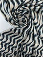 Polyester Sateen Printed Beige Blue