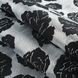 Metallic Silver/Taupe Floral Polyester Brocade