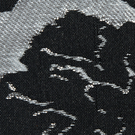 Metallic Silver/Taupe Floral Polyester Brocade