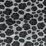 Metallic Silver/Taupe Floral Polyester Brocade