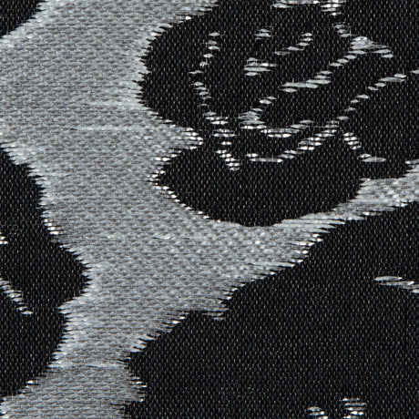 Metallic Silver/Pink Floral Polyester Brocade
