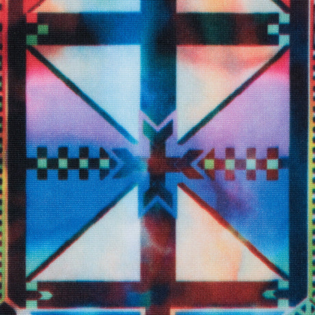 Max-Dri Performance Tricot, Anti-Microbial - Blue and Multi-Colored Geometric