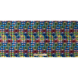 Max-Dri Performance Tricot, Anti-Microbial - Blue and Multi-Colored Geometric