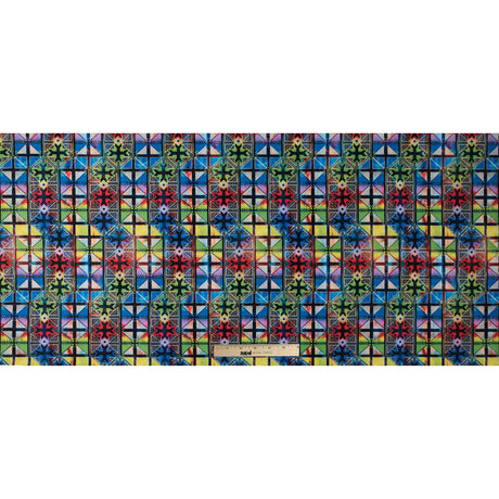 Max-Dri Performance Tricot, Anti-Microbial - Blue and Multi-Colored Geometric