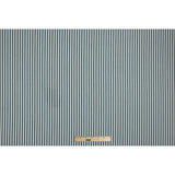 Deep Jungle/Latte/White Shadow Striped Polyester Blended Shirting