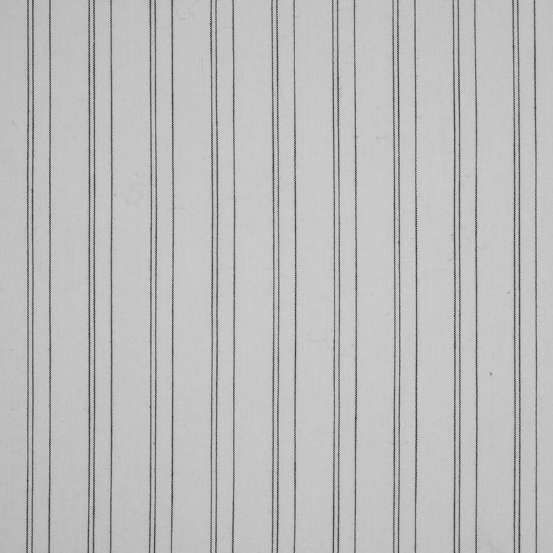White/Black Pencil Striped Stretch Shirting