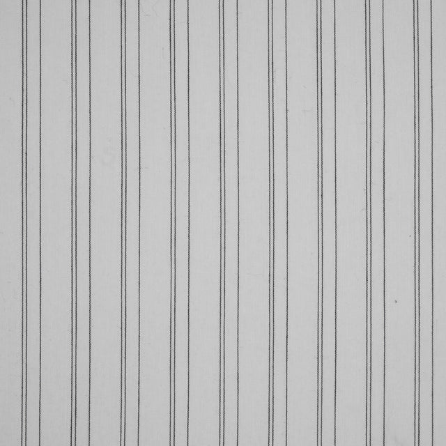 White/Black Pencil Striped Stretch Shirting